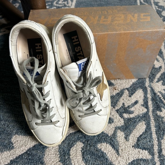 Golden Goose Hi Star Leather Low-top Sneakers in White excellent conditi… - Picture 9 of 11